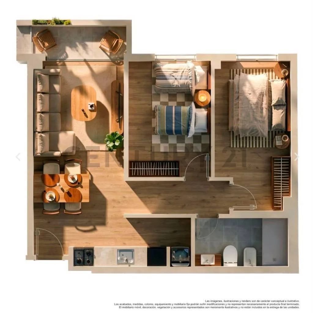 Departamento de 2 dormitorios en Venta en Tres Cruces, Montevideo