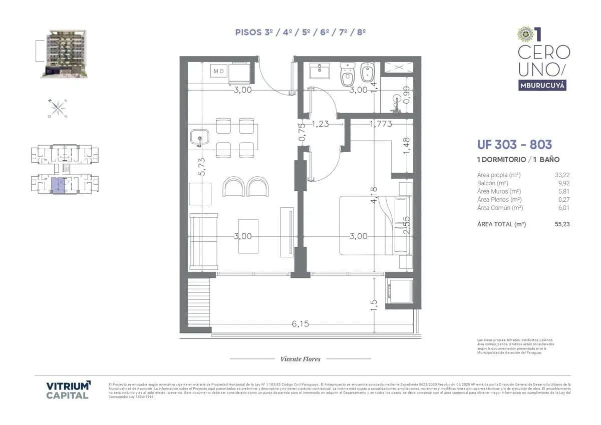 Apartamento de 1 dormitório à Venda em Madame Lynch, Assunção - Image 20
