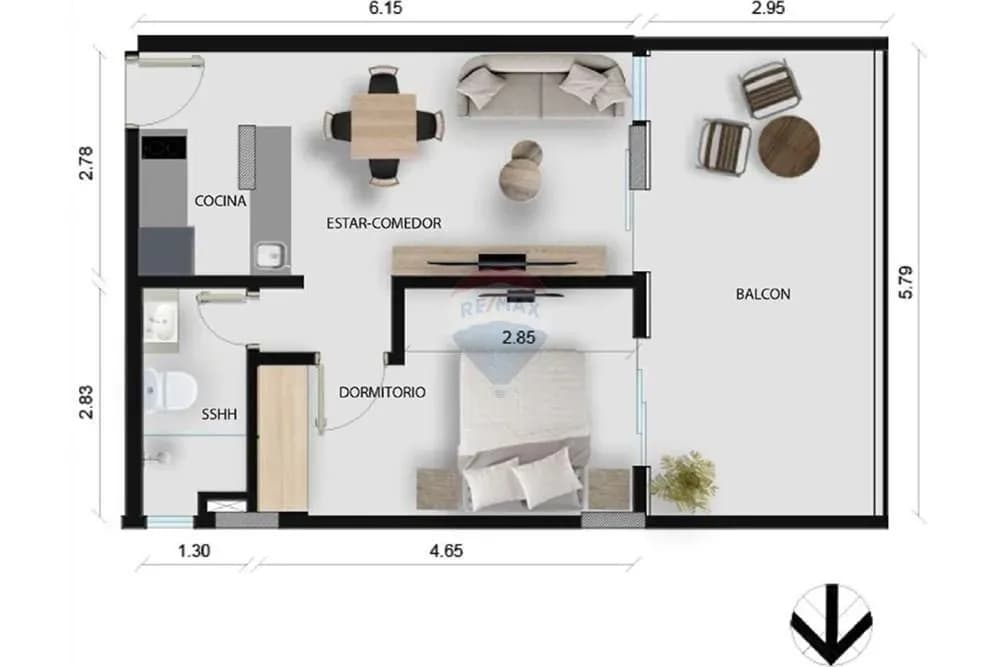 Apartamento de 1 Quarto à Venda em Ycuá Satí, Assunção - Image 2