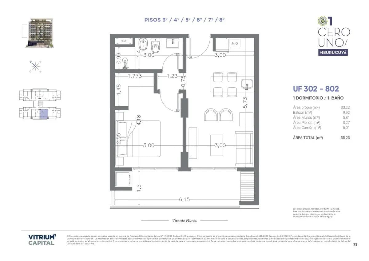 Apartamento de 1 dormitório à Venda em Madame Lynch, Assunção - Image 19