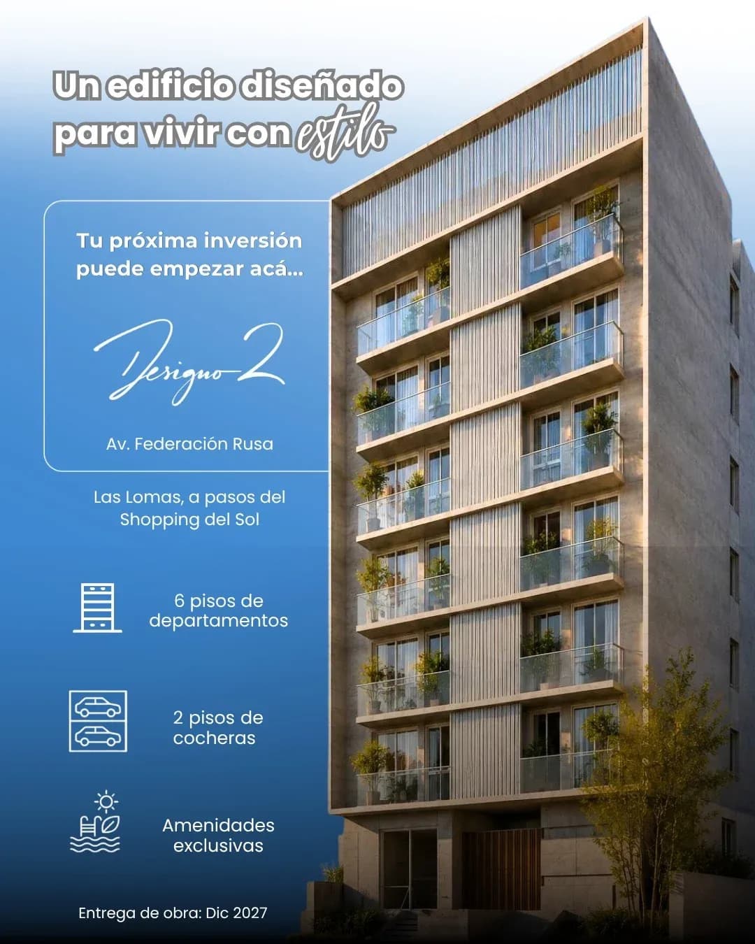 Monoambiente en Designo 2, 26m², en Venta en Las Lomas, Asunción