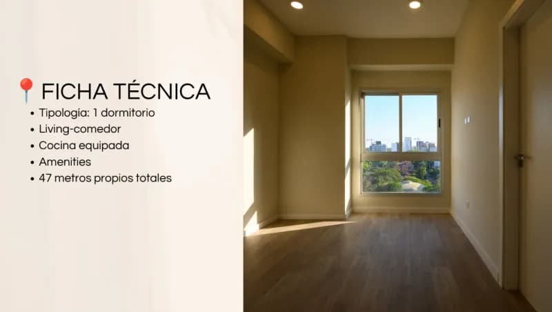 Departamento de 1 dormitorio en Forvm Molas Lopez, 47m², en Venta en Madame Lynch, Asunción - Image 3