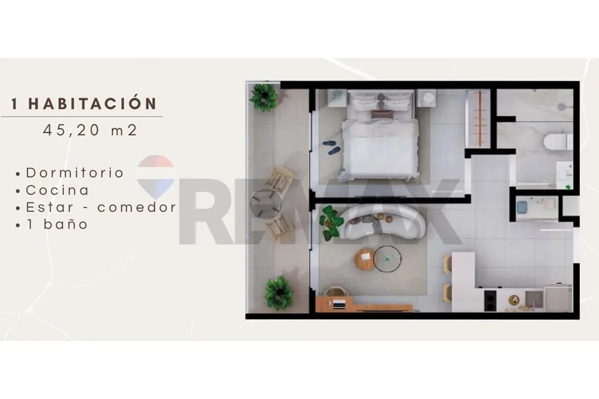 Departamento de 1 dormitorio en Venta en Madame Lynch, Asunción - Image 3