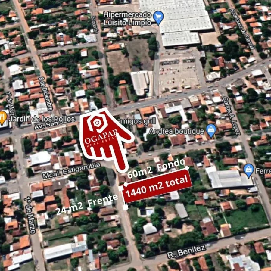 Terreno de 1,440m² en Venta en Limpio - Image 3