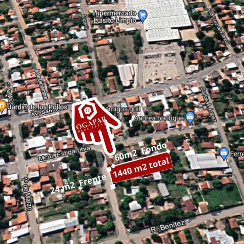 Terreno de 1,440m² en Venta en Limpio - Image 3