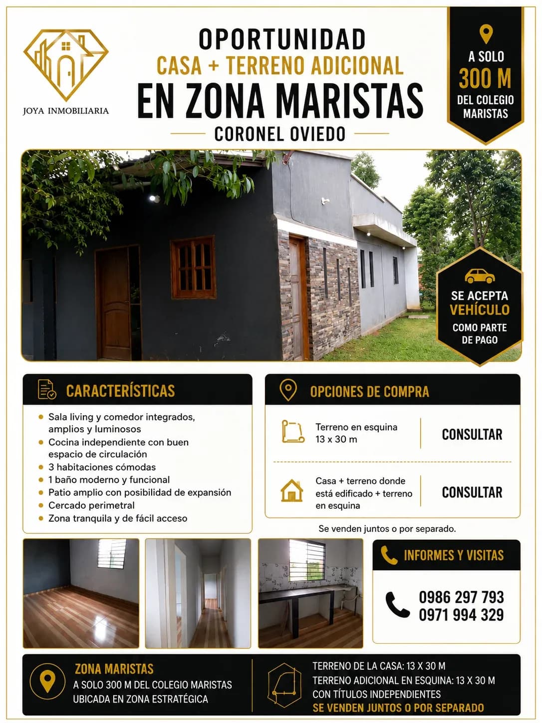 3-Bedroom House, 90m², for Sale on Marista Street, Coronel Oviedo