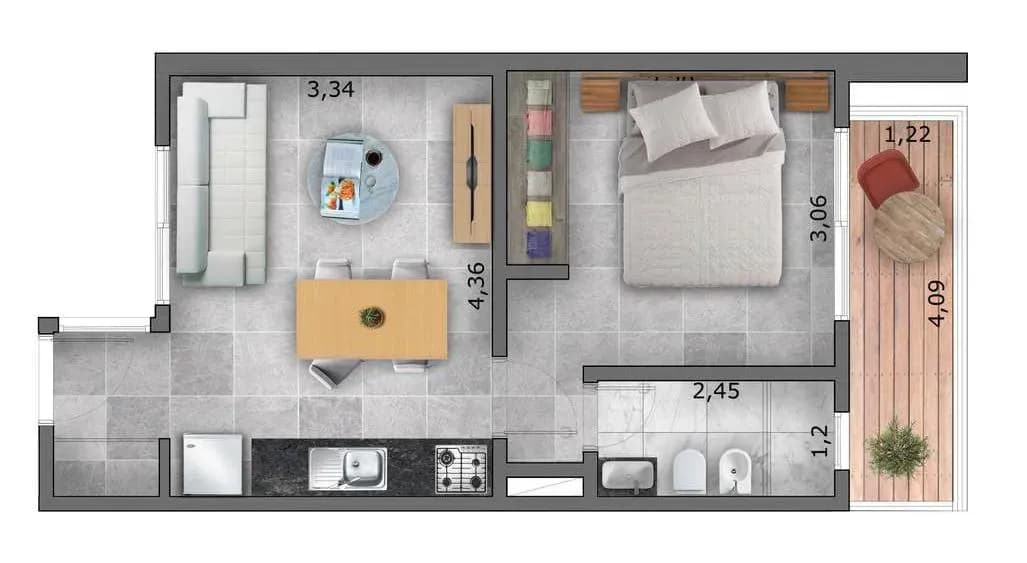 Departamento de 1 dormitorio en Venta en Manorá, Asunción