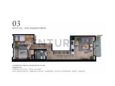 Departamento de 2 dormitorios en Venta en Pocitos, Montevideo - Image 5