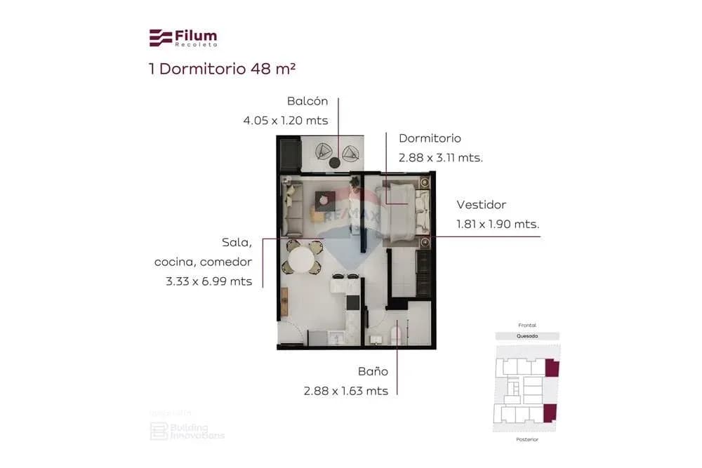 Departamento de 1 dormitorio en Venta en Villa Morra, Asunción - Image 2