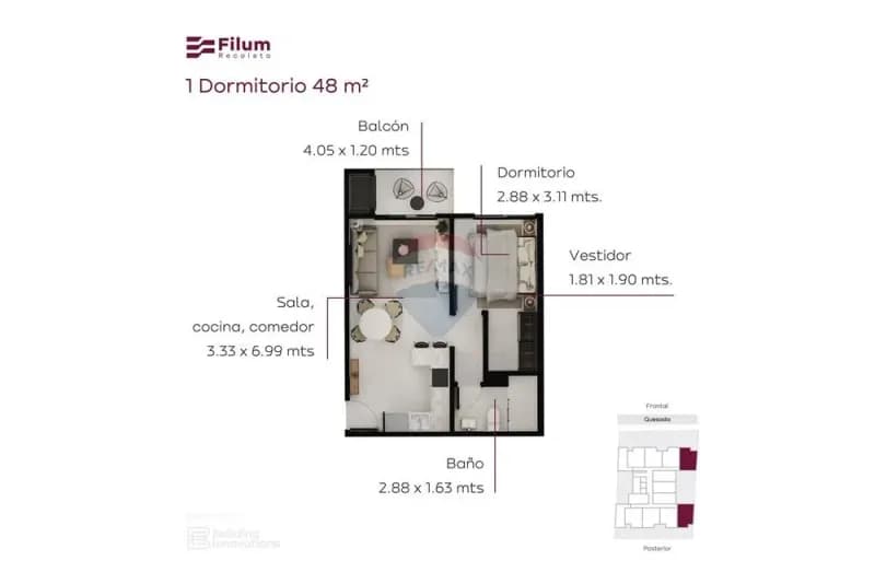 Departamento de 1 dormitorio en Venta en Villa Morra, Asunción - Image 2