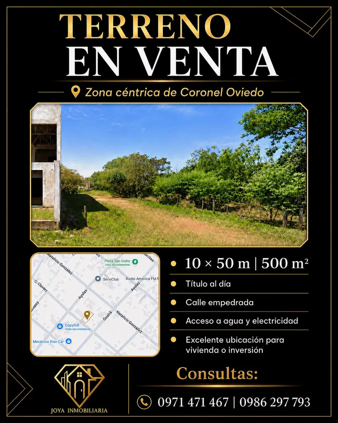 500m² Lot for Sale in San Isidro, Coronel Oviedo