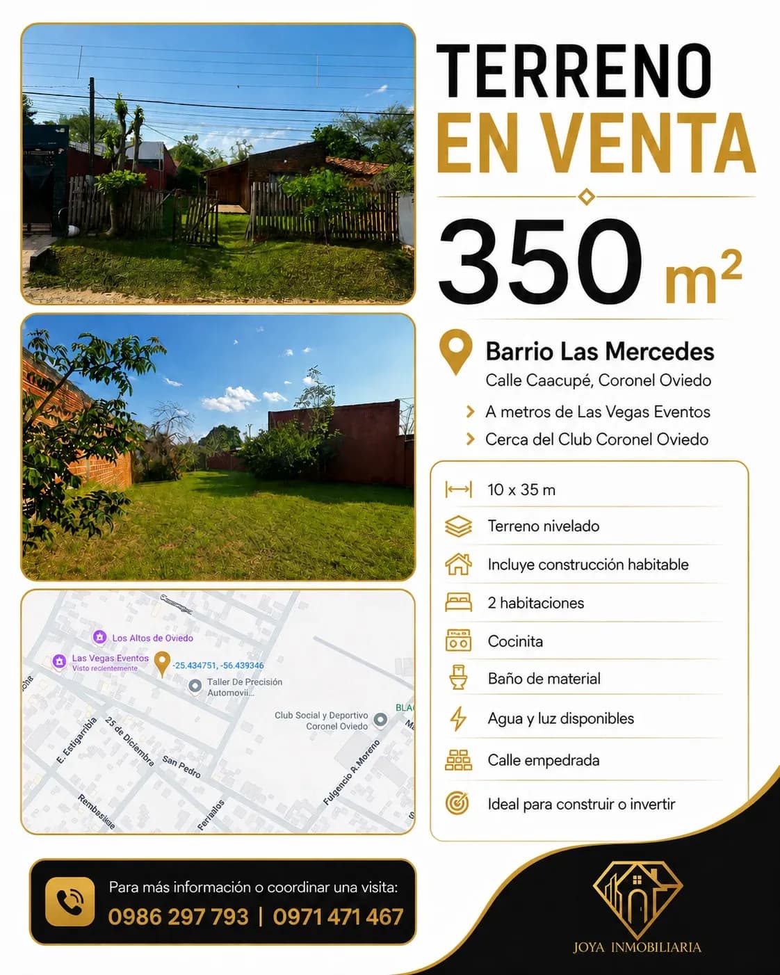 350m² Land for Sale in Coronel Oviedo