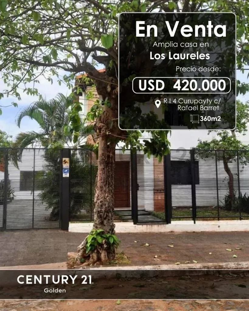 Casa de 2 dormitorios en Venta en Los Laureles, Asunción