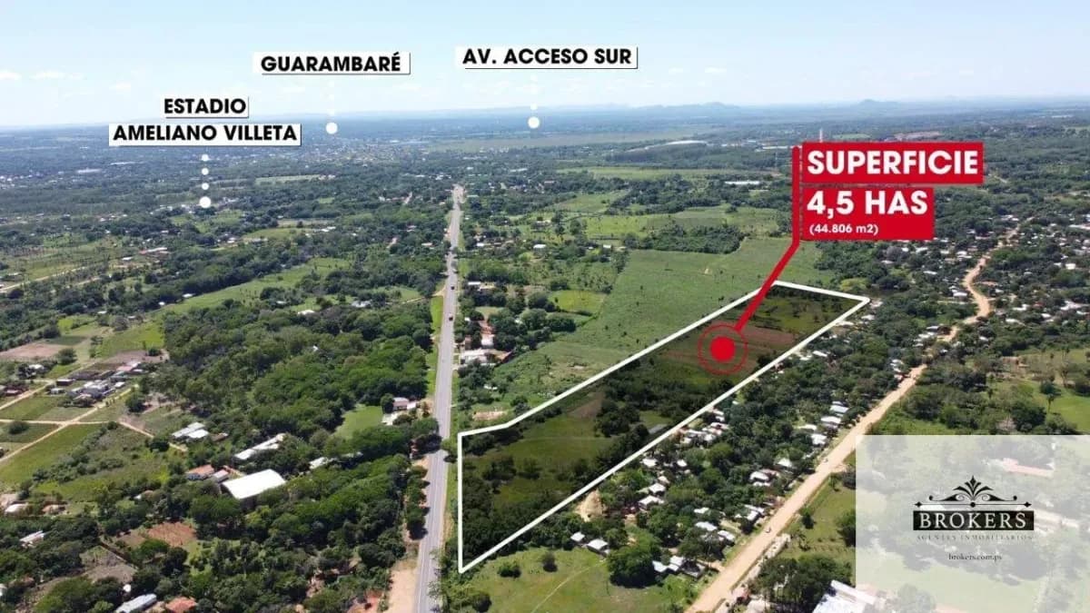 Terreno de 44,806m² en Venta en Villeta