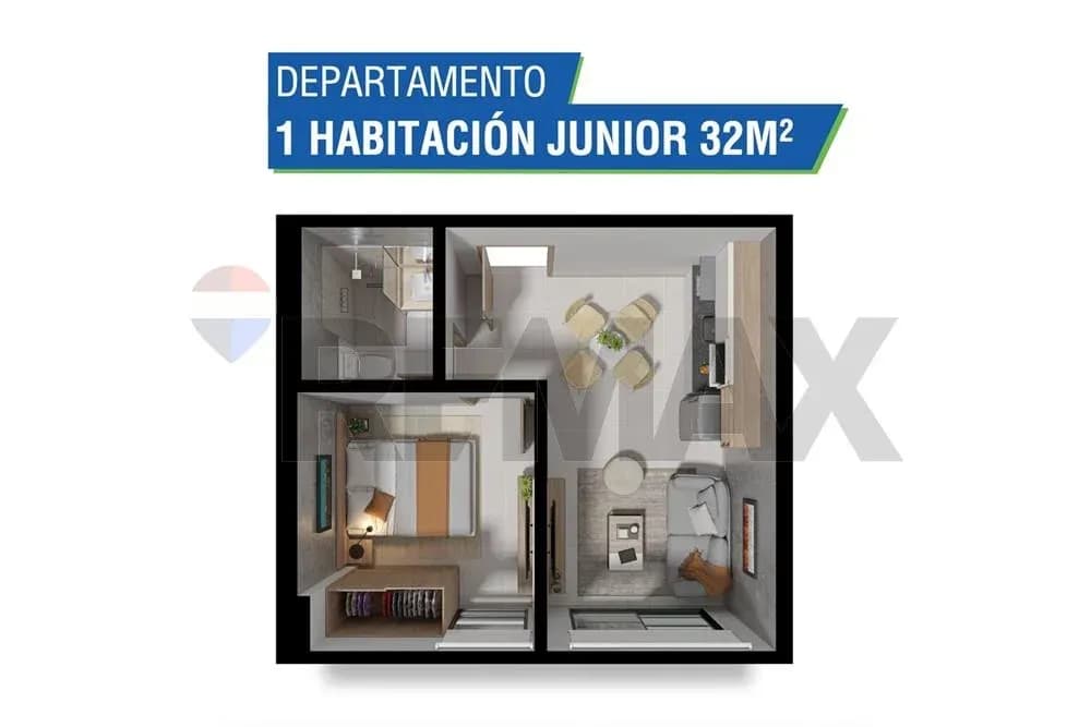 Departamento de 1 dormitorio en Venta en Campo Grande, Luque - Image 4