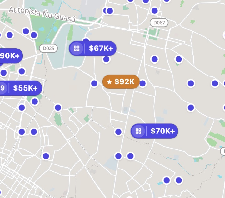 Vista previa de un marcador destacado en el mapa de TuLugar