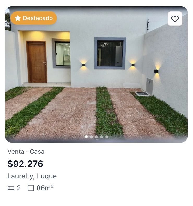 Vista previa de una tarjeta de propiedad destacada en TuLugar